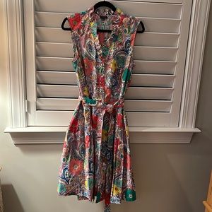 Talbots sleeveless floral dress
